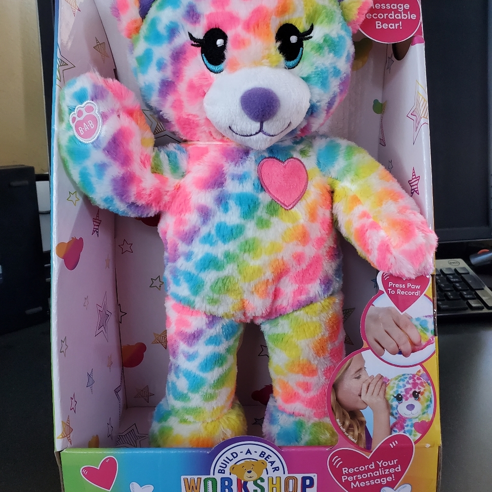 BUILD-A-BEAR WORKSHOP Secret Diary Bear Rainbow